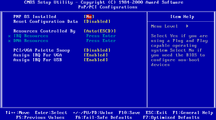 PnP/PCI Configurations